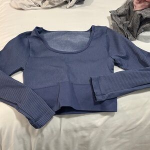 Aerie Offline Blue Long Sleeve Top